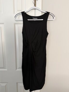 A Pea in the Pod Black Sleeveless Twist-Front Maternity Dress